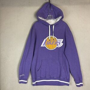 Mitchell & Ness Hoodie Mens L Purple NBA Los Angeles Lakers‎ Hardwood Classic